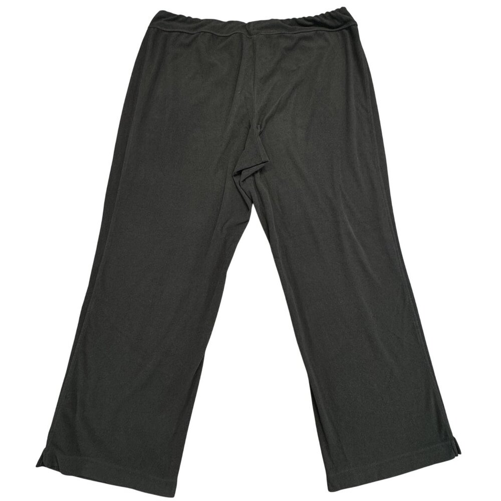 Gander Mountain Womens  Size 2X Fleece Pants Black Drawstring Waist Lounge Pants - Picture 3 of 13